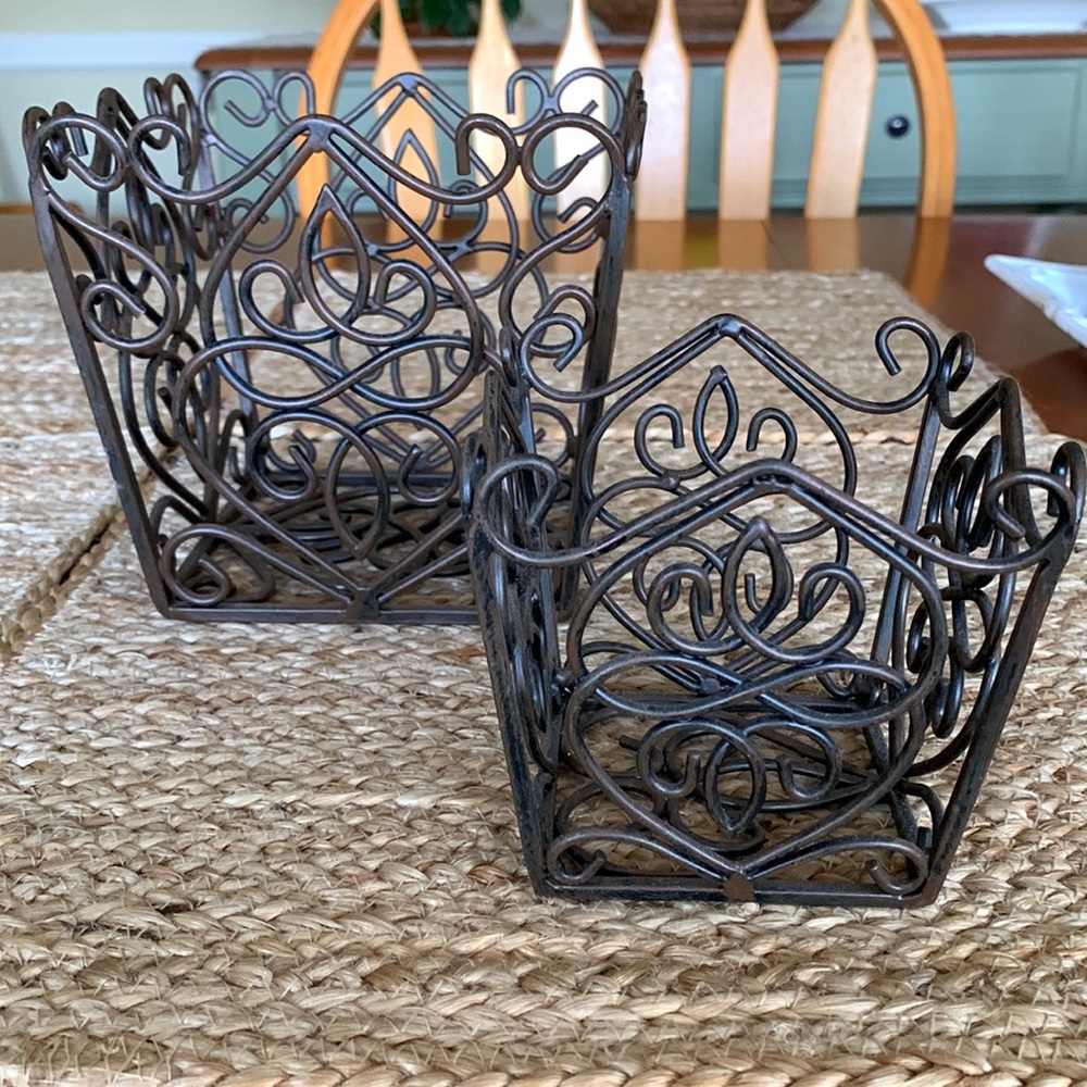 Southern Living Rosedale Baskets~Set of 2~Large & Small